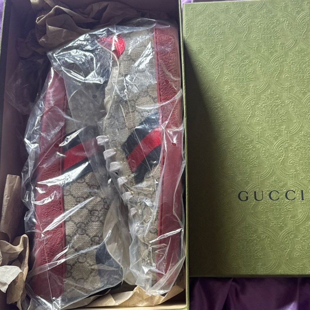 Gucci Ace GG Supreme monogram sneakers sz 13 - Picture 15 of 17
